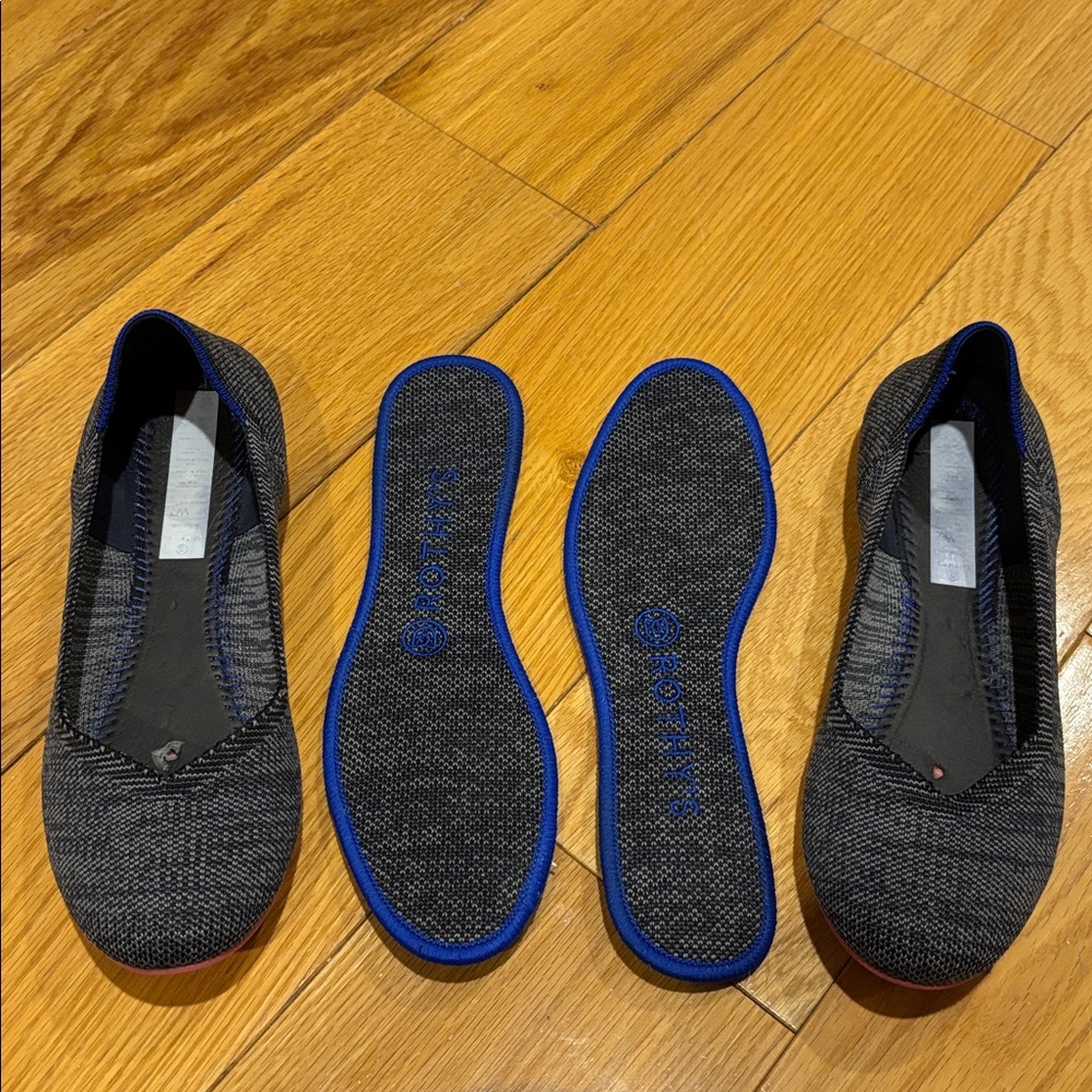 Rothy’s The flat in charcoal birdseye round toe Sz 7 - Picture 8 of 10